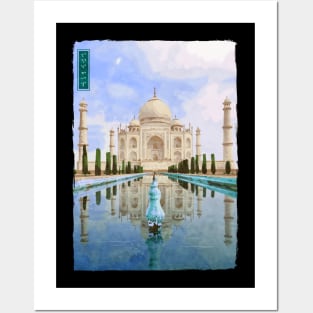 Taj Mahal - Black Posters and Art